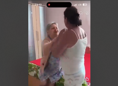 Scandal într-o familie din Jimbolia, între o bătrână și o femeie