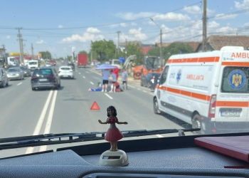 Biciclist de 64 ani, la spital după ce a fost lovit de o mașină la Șag