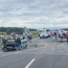 Accident cu trei mașini, printre care una de Poliție, pe un drum din Timiș! Un bărbat a murit FOTO