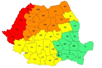 Județul Timiș intră sub cod roșu de vijelii