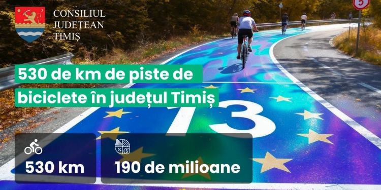 530 de km de piste de biciclete în Timiș, scoși la licitație