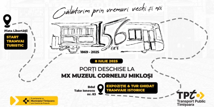Timișoara celebrează 156 de ani de la primul tramvai tras de cai și marchează Ziua Transportului Public