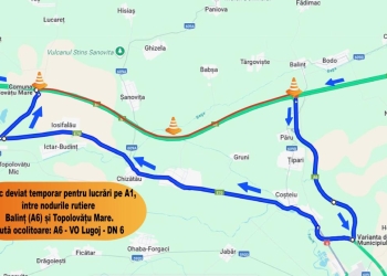 Atenție șoferi, trafic deviat pe A1, Lugoj-Timișoara până la finalul lunii iulie