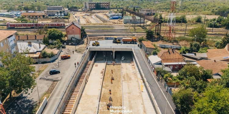 Au avansat lucrările la pasajul Solventul din Timișoara FOTO