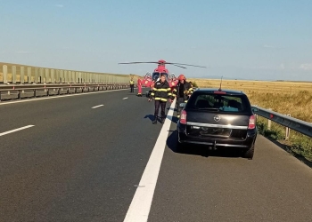 Accident pe A1, în zona Șuștra. A intervenit elicopterul