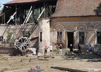 Început energic la Conacul Petala din Timiș. A început curățenia