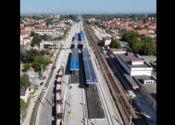 În gara din Lugoj au fost realizate primele peroane din țară cu panouri fotovoltaice