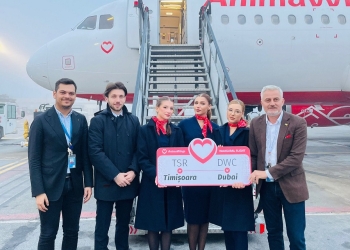 A decolat primul avion pe ruta Timișoara – Dubai, operat de compania Animawings FOTO