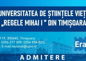 Ofertă educațională diversificată la Universitatea Științele Vieții „Regele Mihai I” din Timișoara