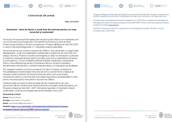 Solventul – Gara de Nord: o nouă linie de tramvai pentru un oraș conectat și sustenabil