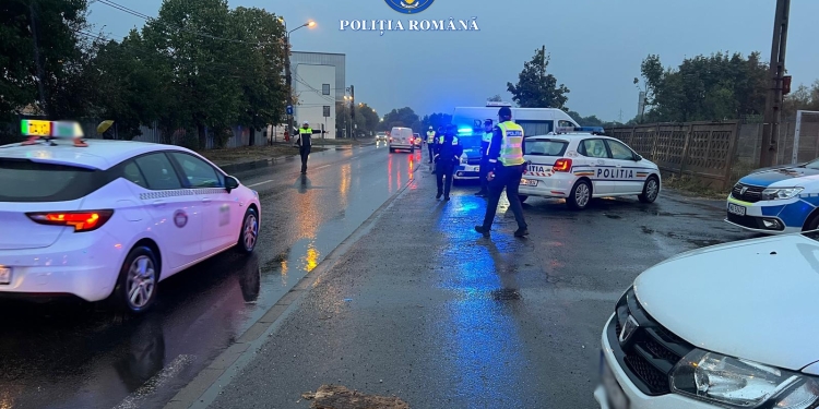 Razie în cartierele Plopi și Kuncz din Timișoara. S-a lăsat cu amenzi și permise suspendate