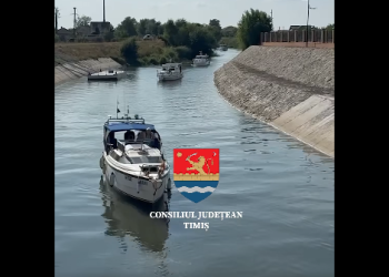Spectacol de culoare și prietenie! 13 bărci au navigat pe canalul Bega din Serbia până la Timișoara