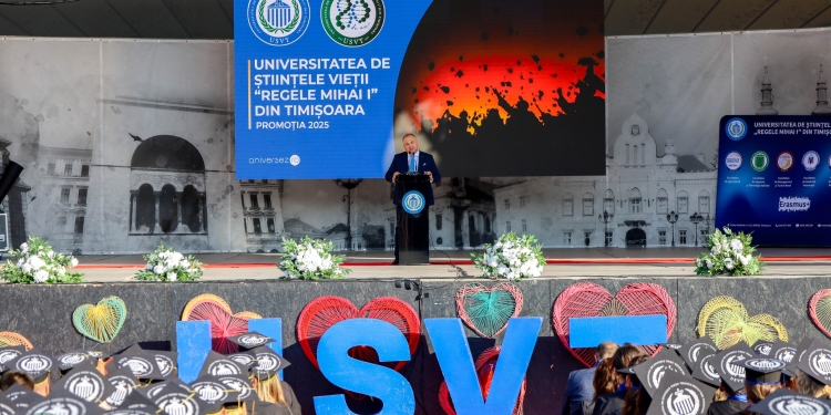 Emoție la absolvirea promoției 2025 a Universității de Științele Vieții „Regele Mihai I” din Timișoara FOTO