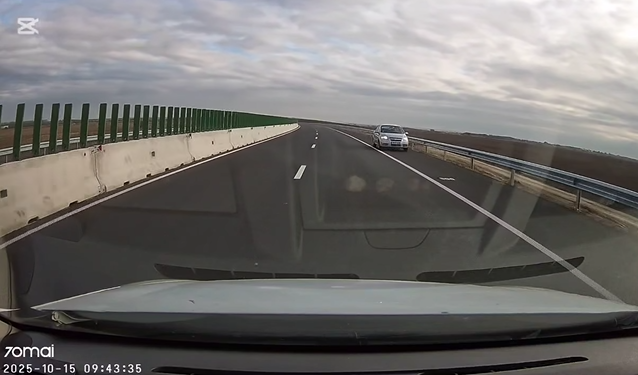 Șofer filmat pe contrasens pe noul drum de legătură Timișoara – autostrada A1