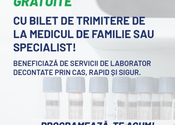 Analize gratuite la Louis Țurcanu, atât pentru copii cât și pentru adulți