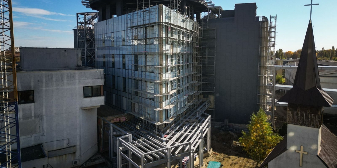 Imagine santier Primul Centru de Arși Gravi din România la Timișoara finalizat în decembrie