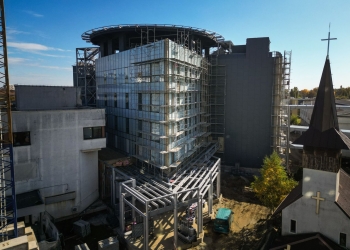 Imagine santier Primul Centru de Arși Gravi din România la Timișoara finalizat în decembrie