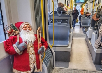 Tramvaiul lui Moș Crăciun circulă și în acest an în Timișoara