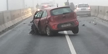 Accident pe centura Timișoarei! Un șofer de 35 ani a ajuns la spital