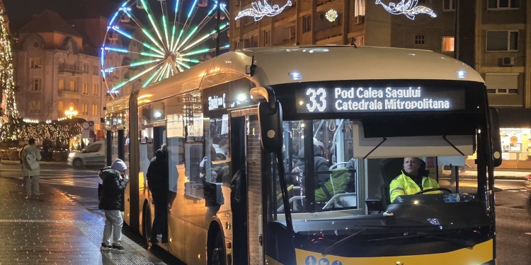 Timișoara: program prelungit al mijloacelor de transport în comun, în noaptea de Revelion