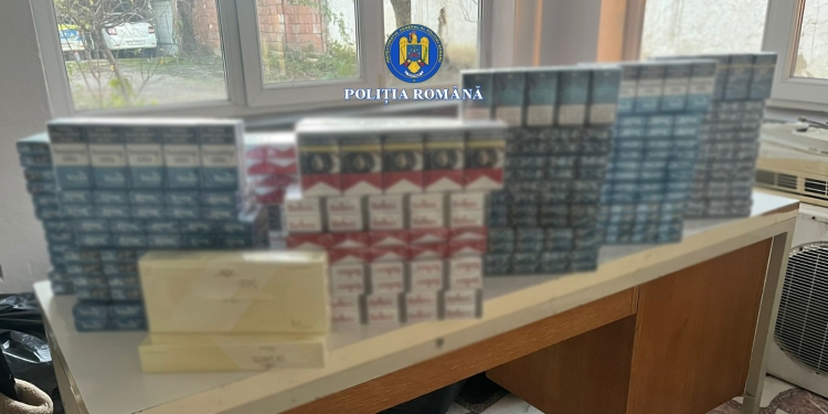 Mii de țigări contrafăcute găsite în portbagajul unei șoferițe din Izvin