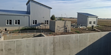 Lucrările la stația de epurare a apelor uzate din Cenad, la un stadiu de 85%