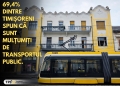 Aproape 70% dintre timișoreni sunt mulțumiți de transportul public, arată Barometrul Calității Vieții 2025