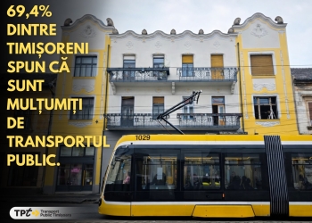 Aproape 70% dintre timișoreni sunt mulțumiți de transportul public, arată Barometrul Calității Vieții 2025