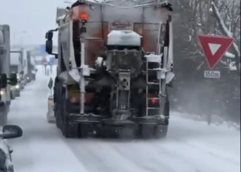 Ninge abundent pe DN 68A Margina – Holdea! Traficul este îngreunat