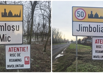 Pe drumuri din Timiș, aflate la granița cu Serbia, au fost montate indicatoare de avertizare privind riscul de roaming involuntar