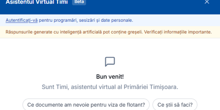 Timi – noul asistent virtual al Primăriei Timișoara