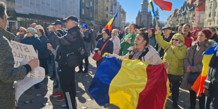 Protest la Timișoara împotriva măsurilor de austeritate
