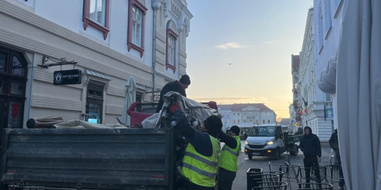 Încă o tură de terase ilegale desființate de Primăria Timișoara