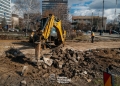 Se lucrează la noua parcare publică din Piața Consiliul Europei FOTO