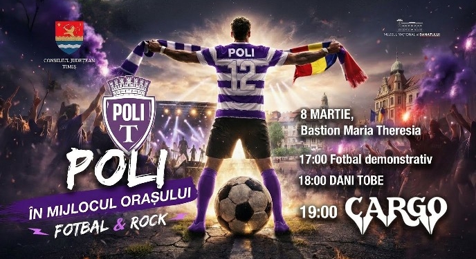 Inedit! Antrenament demonstrativ al echipei Poli Timișoara și concert Cargo, la Bastion