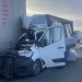 Accident pe autostrada Arad – Timișoara! O autoutilitară a intrat într-un tir