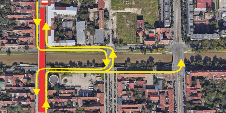 Podul Muncii din Timișoara se închide pentru reabilitare