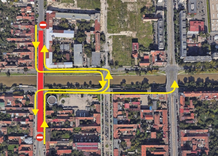 Podul Muncii din Timișoara se închide pentru reabilitare