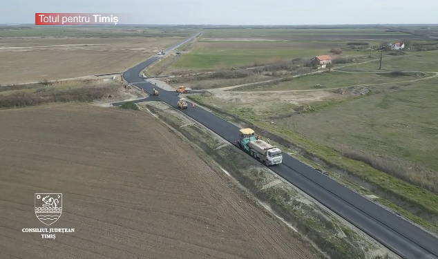 Șoseaua care leagă comuna Șag de Sânmihaiu Român, deschisă circulației în această primăvară