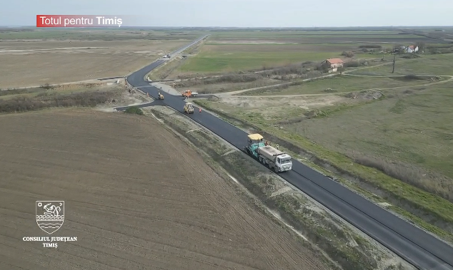 Șoseaua care leagă comuna Șag de Sânmihaiu Român, deschisă circulației în această primăvară