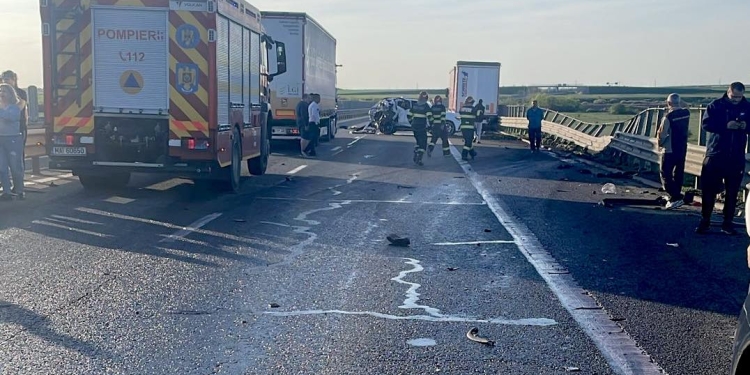 Accident mortal pe autostrada A1, la Giarmata! A intervenit și elicopterul SMURD
