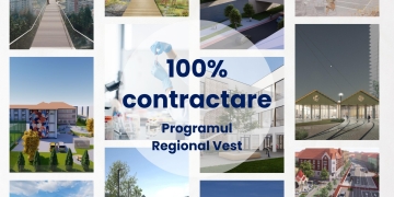 Pragul de contractare a fondurilor europene prin Programul Regional Vest a depășit procentul de 100%