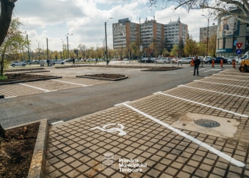 Spațiu recuperat de Primăria Timișoara, transformat în parcare publică