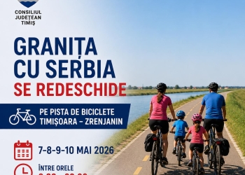 Se redeschide punctul de trecere a frontierei pe pista de biciclete Timișoara – Zrenjanin
