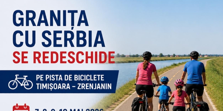 Se redeschide punctul de trecere a frontierei pe pista de biciclete Timișoara – Zrenjanin