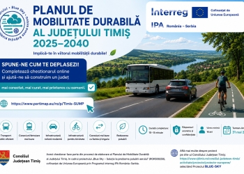 Se lucrează la Planul de Mobilitate Durabilă al Județului Timiș, care va decide cum arată transportul pentru următorii 15 ani