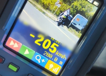 Record negativ de viteză pe DN 6: 205 km/h în localitatea Șuștra