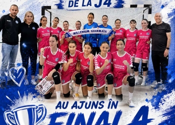 „Millenium Giarmata”, în elita handbalului școlar feminin. Singura reprezentantă a Timișului în finală