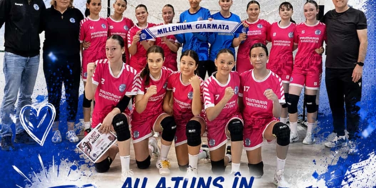 „Millenium Giarmata”, în elita handbalului școlar feminin. Singura reprezentantă a Timișului în finală