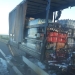 Tir cuprins de flăcări pe autostrada A1, în județul Timiș
